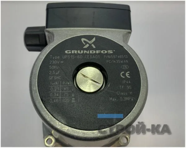 Насос  Grundfos UPS 15-60 105W для котел  Vaillant, Ferroli, Thermona, Protherm.Против часовой